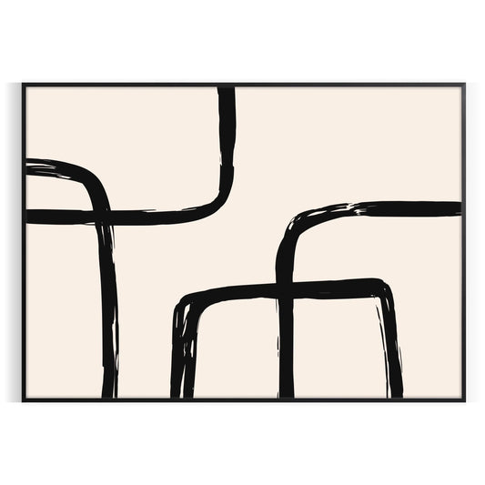 space stunning Large Boho Wall Art poster abstract bohemian designs elegant gray black tones artwork home unique gift version unframed option versatile display