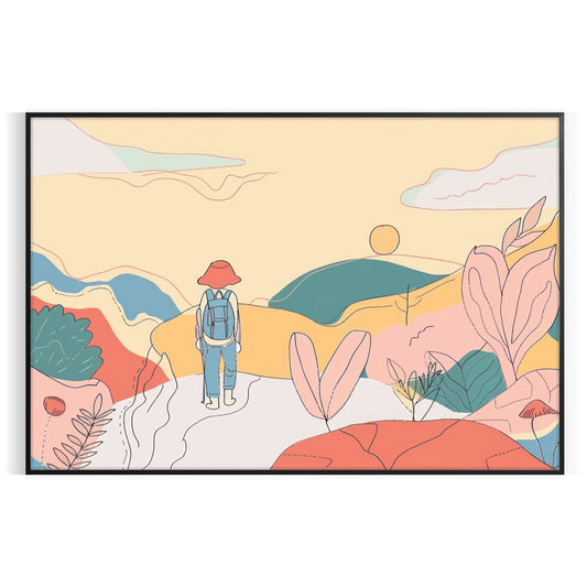 space vibrant Boho Abstract Wall Art Poster perfect blend colorful bohemian charm eye artwork ideal splash creativity gifting versatile sizes A4 cm A0