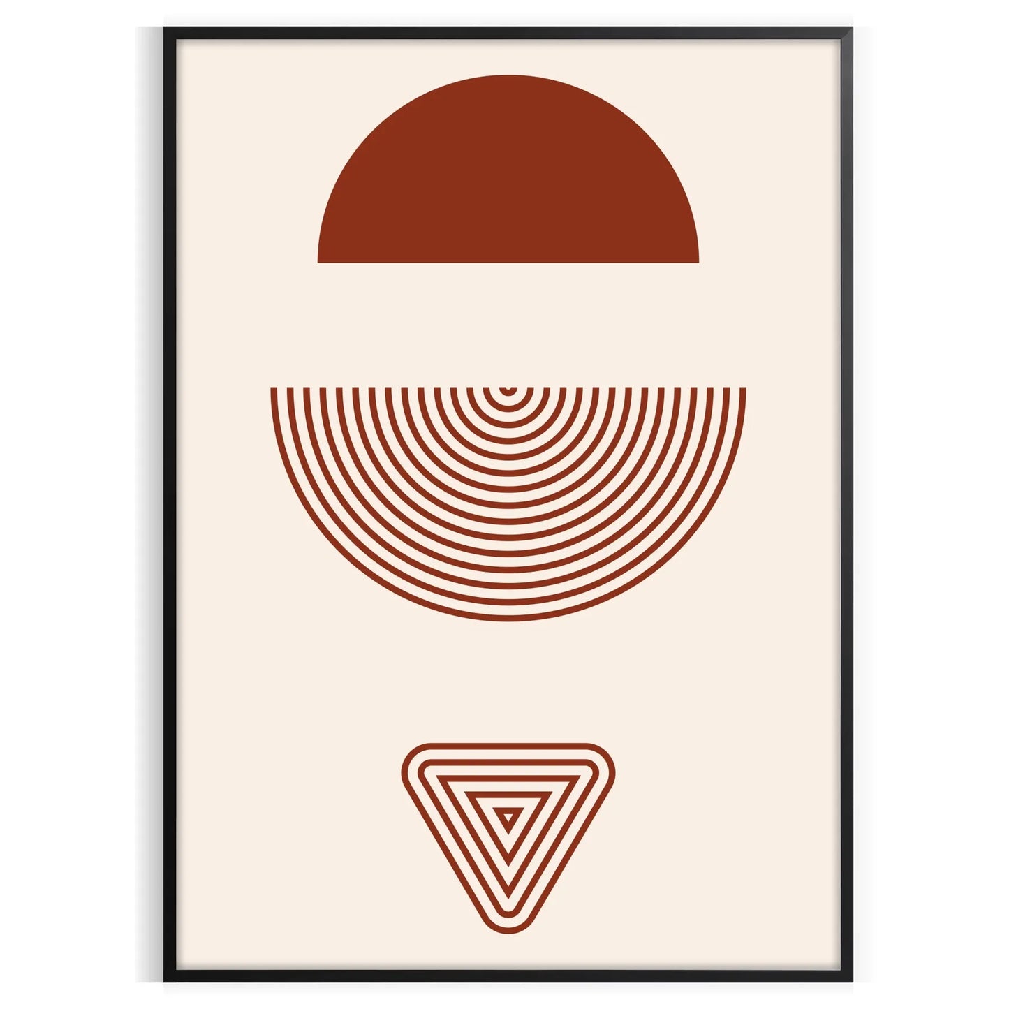 space Boho Framed Wall Art abstract poster stunning blend gray red hues perfect touch bohemian charm unique gift striking decor piece frameless style