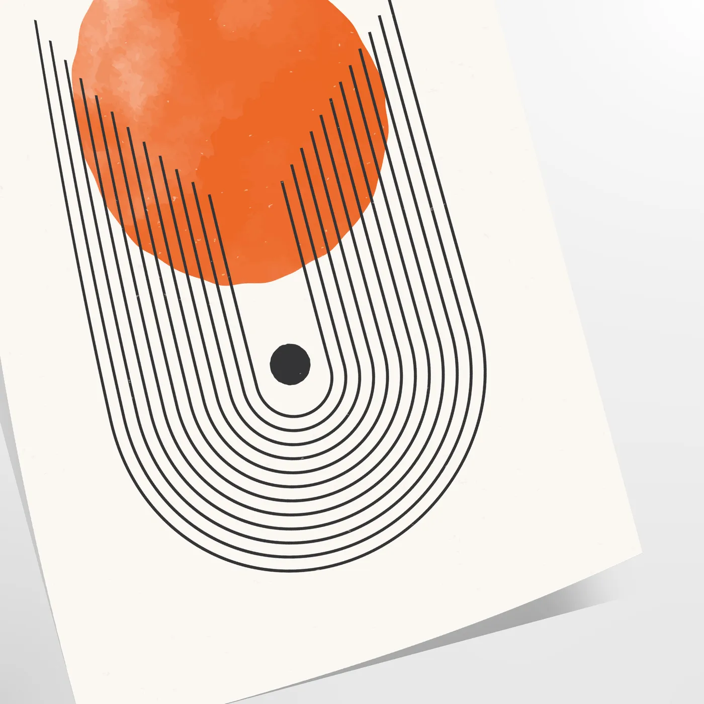 space Boho Chic Wall Art abstract bohemian design gray green tones stylish gift unique home accent poster decor ready standalone print