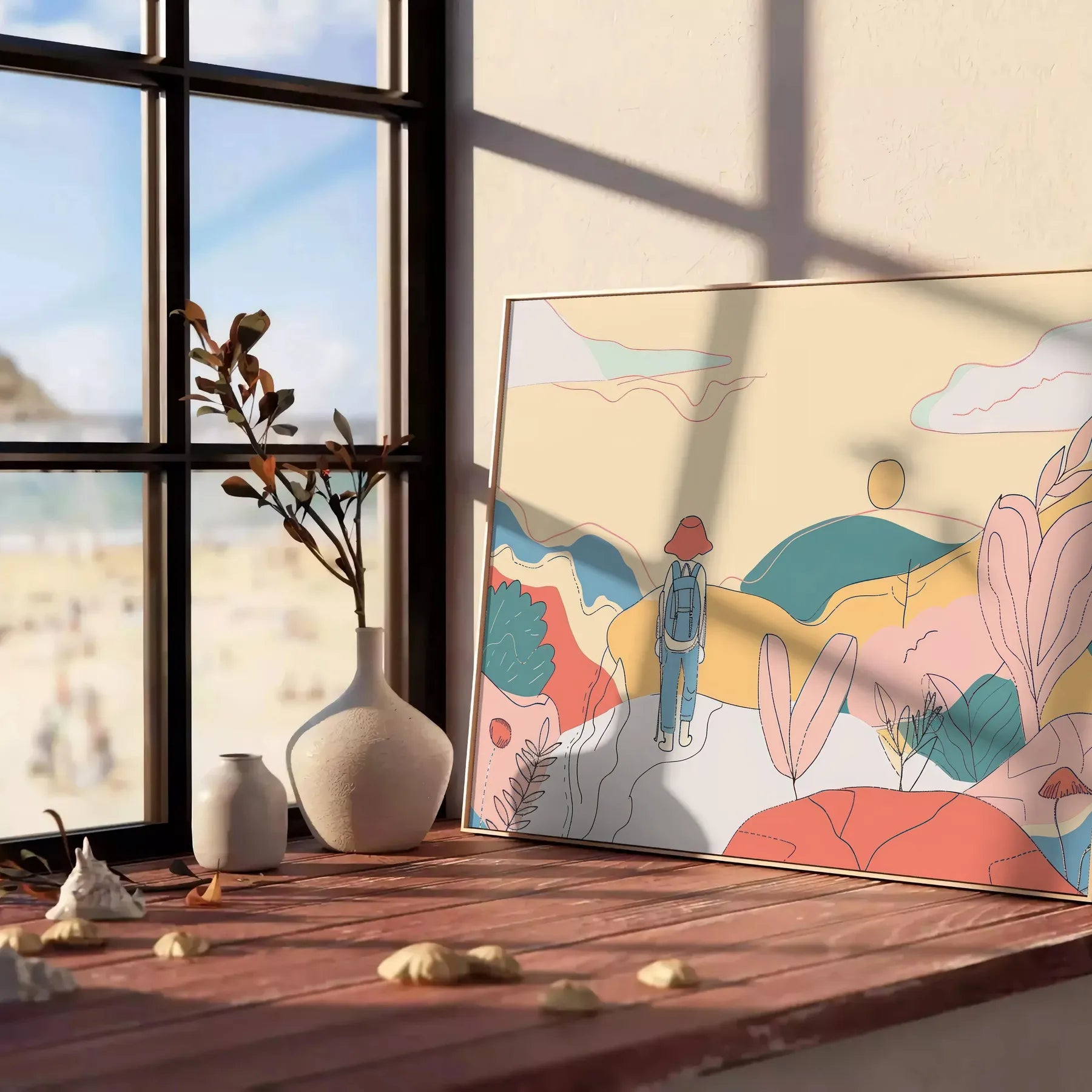 space vibrant Boho Abstract Wall Art Poster perfect blend colorful bohemian charm eye artwork ideal splash creativity gifting versatile sizes A4 cm A0