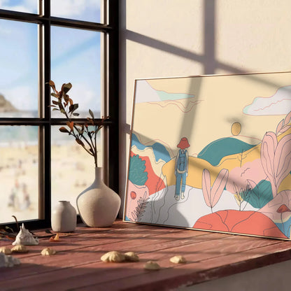 space vibrant Boho Abstract Wall Art Poster perfect blend colorful bohemian charm eye artwork ideal splash creativity gifting versatile sizes A4 cm A0