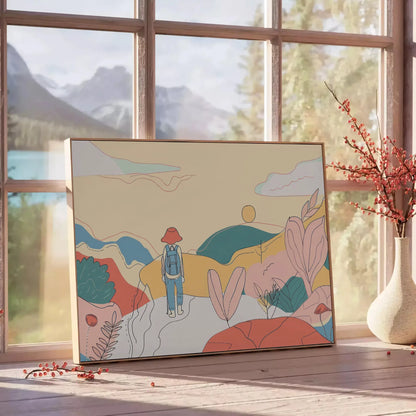 space vibrant Boho Abstract Wall Art Poster perfect blend colorful bohemian charm eye artwork ideal splash creativity gifting versatile sizes A4 cm A0